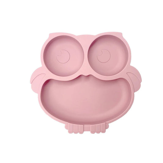 Assiette Compartimentée en Silicone Bébé | Petit Hibou - Mini Aventurier