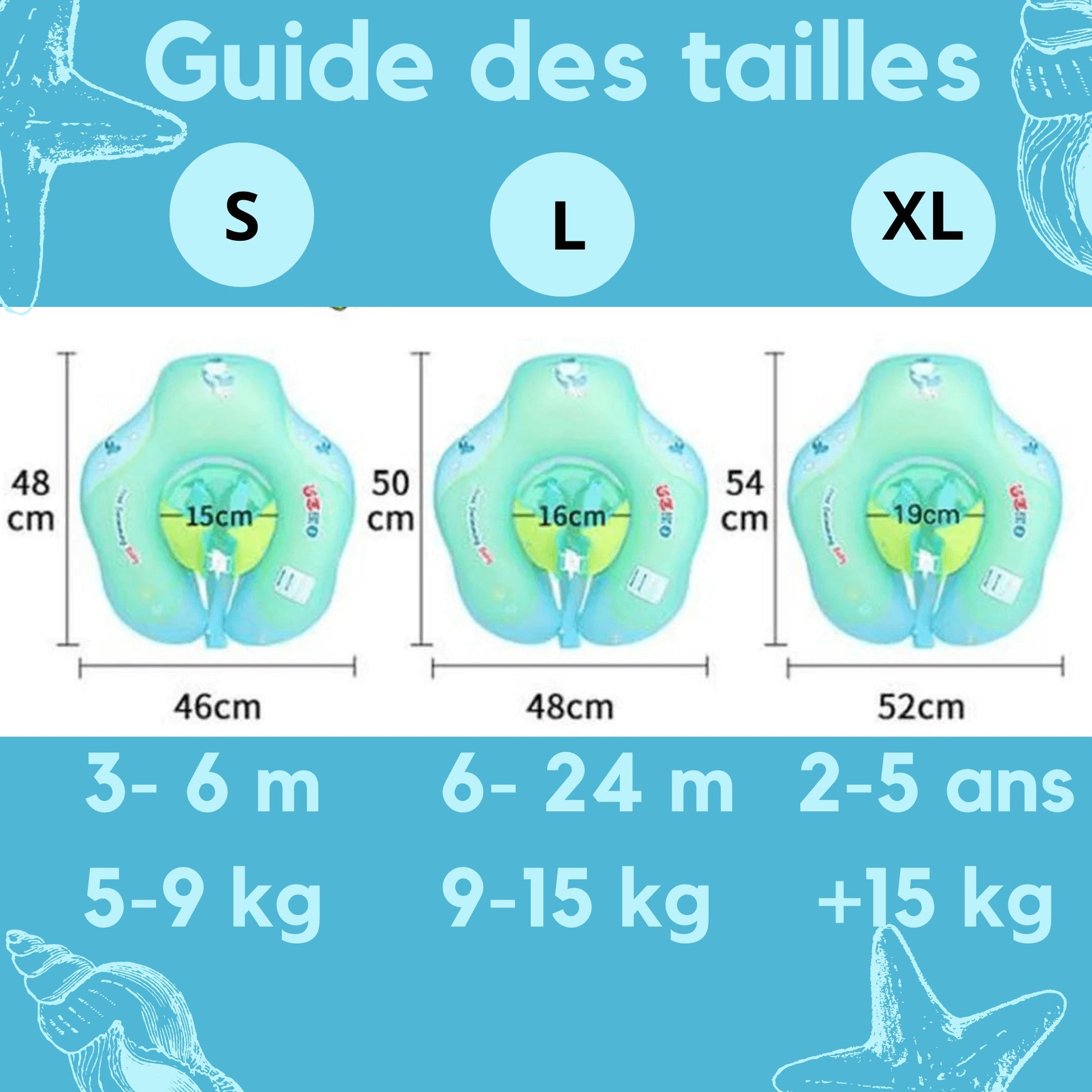 BOUÉE BÉBÉ AVEC OMBRELLE ANTI - UV | SWIM SAFE ™ - Mini Aventurier