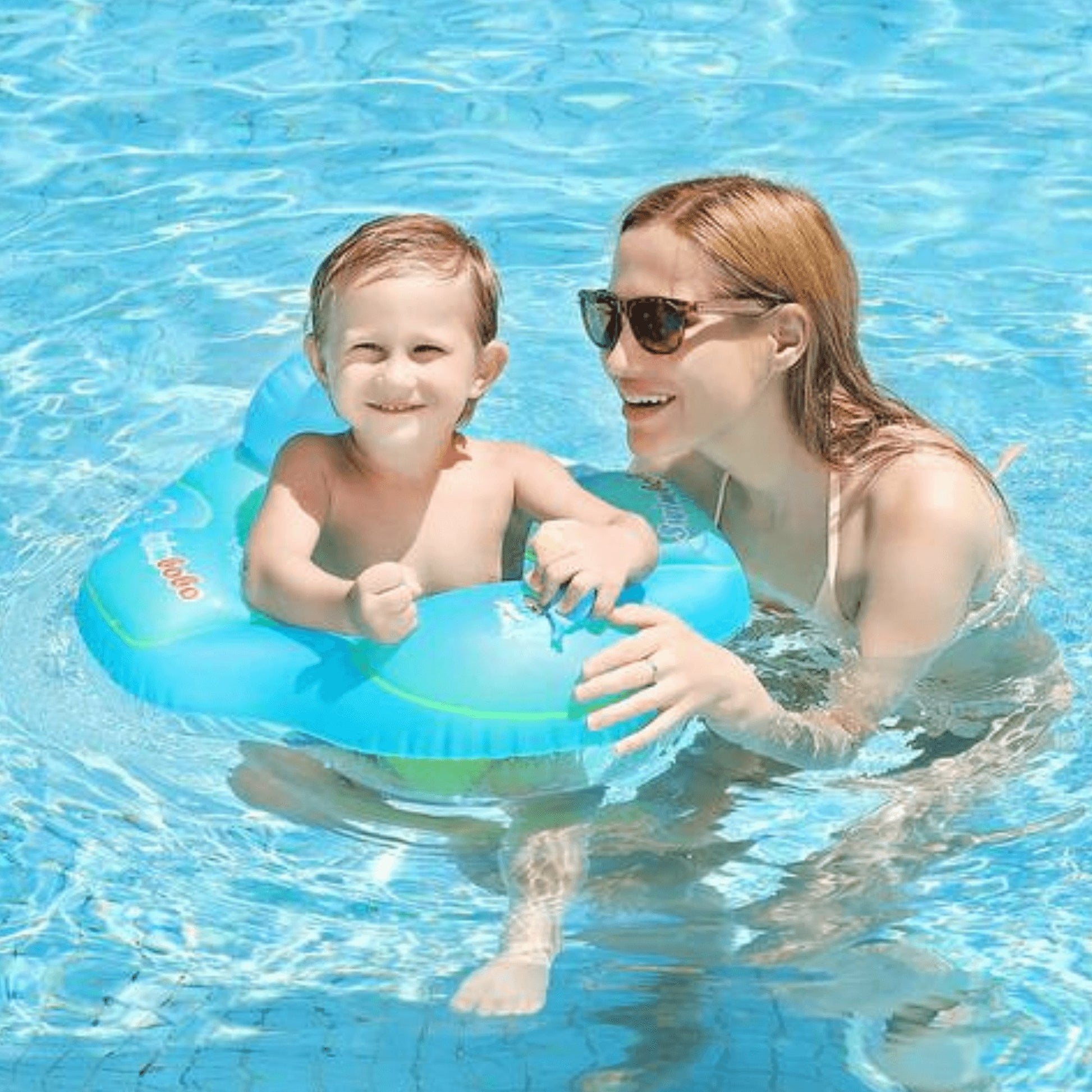 BOUÉE BÉBÉ AVEC OMBRELLE ANTI - UV | SWIM SAFE ™ - Mini Aventurier