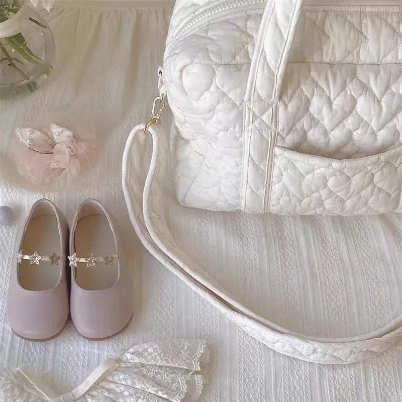 Sac maman en coton bio matelassé, spacieux et tendance avec bandoulière