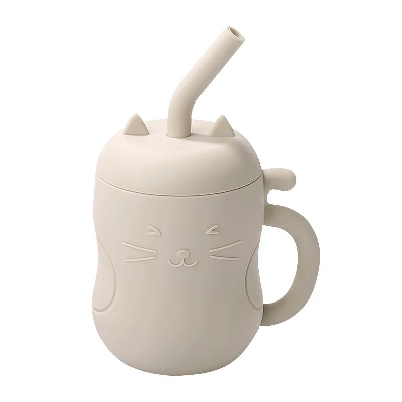 tasse-apprentissage-bebe-silicone-paille-crème