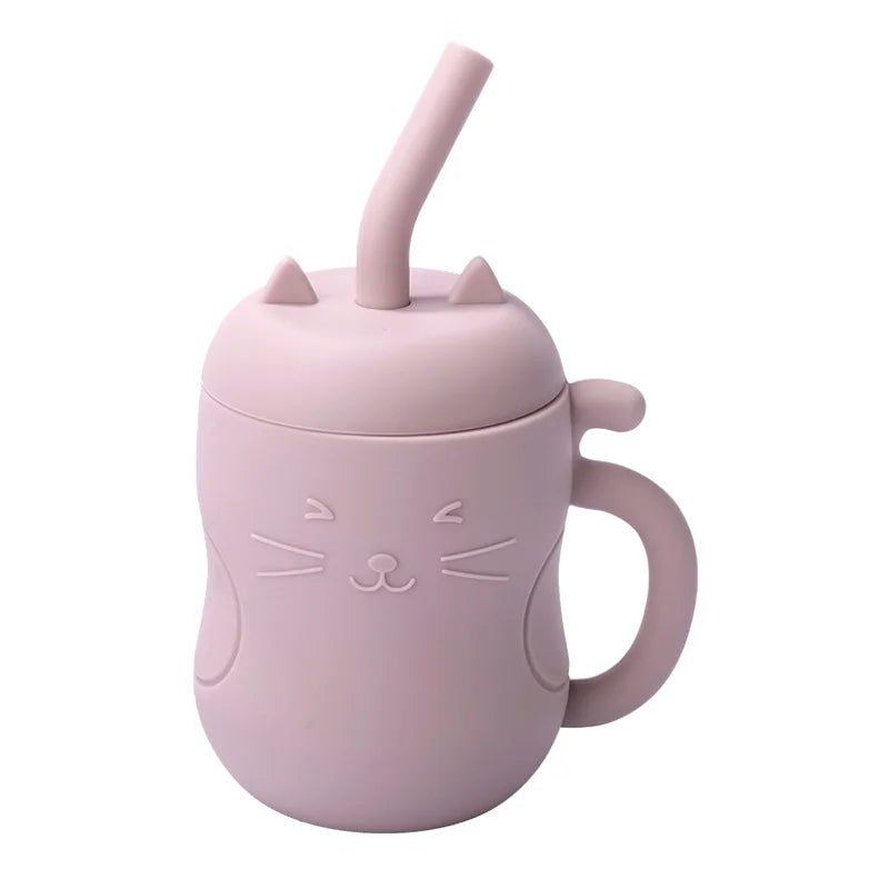 tasse-apprentissage-bebe-silicone-paille-rose-poudre